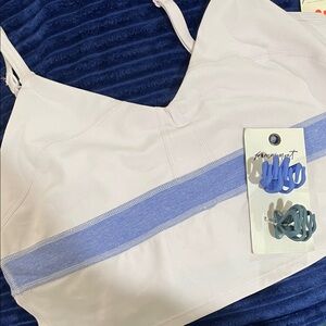 FP Movement Tank & Hair Clip XL NWT Rose/Tyrie (light pink/blue)